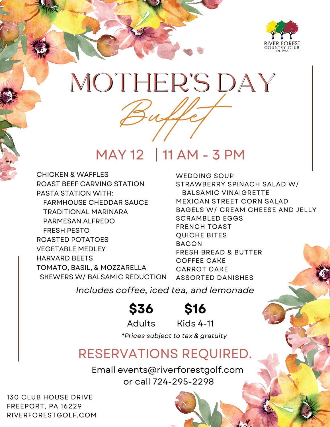 Mother's Day Buffet - River Forest Country Club